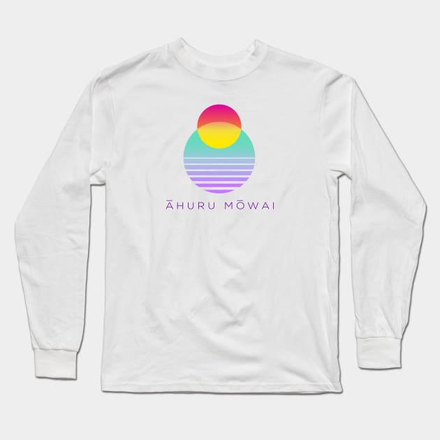 Ahuru Mowai Sunset Long Sleeve T-Shirt by TheVectorMonkeys